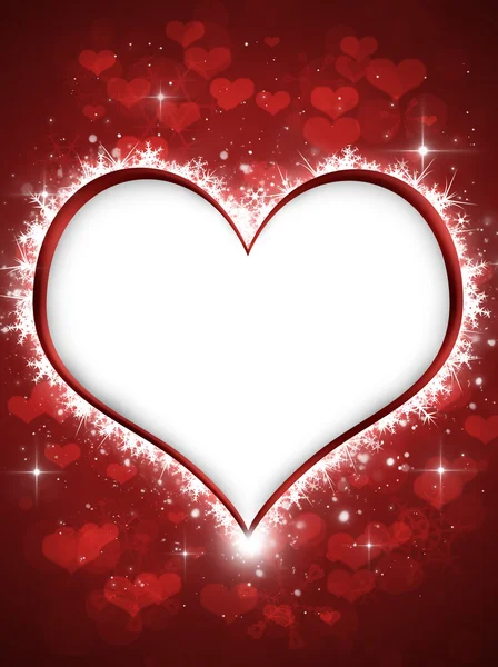 Corazón de invierno San Valentín — Foto de Stock
