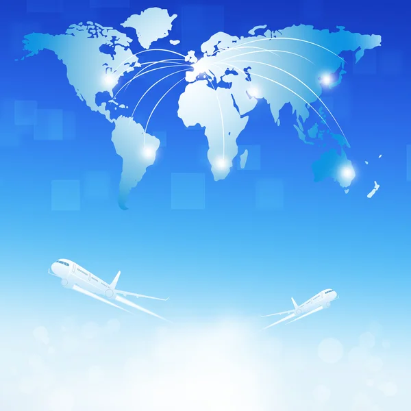 Cele podróży lotniczych świata — Zdjęcie stockowe