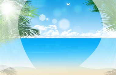 pencere görünümü tropikal plaj