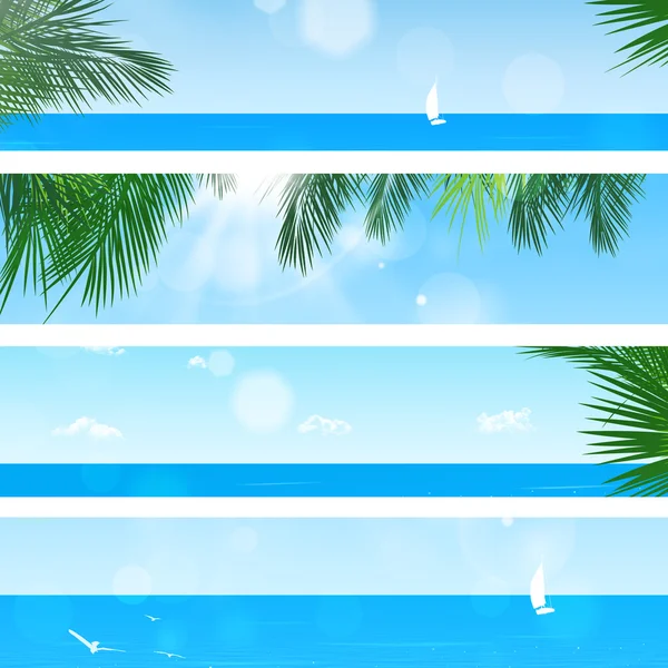 Tropica strand banners — Stockfoto