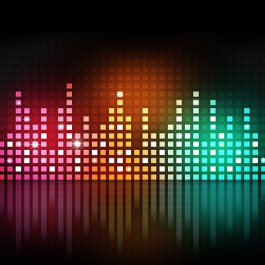 çok renkli müzik ekolayzır