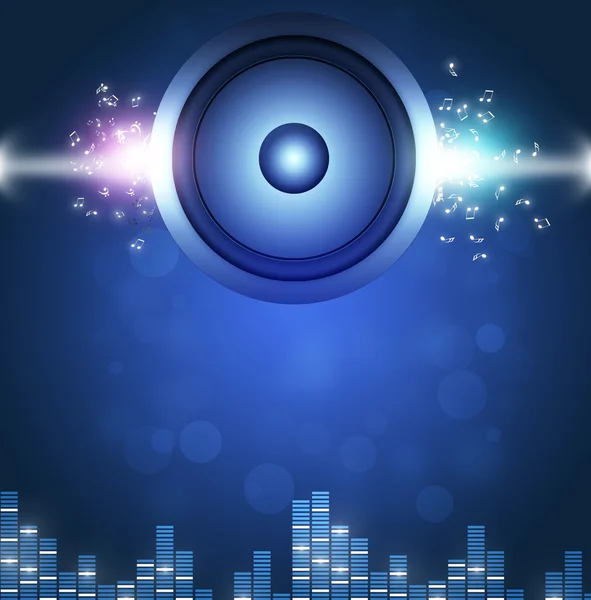 Blue Sound Speakerl Fondo de música —  Fotos de Stock