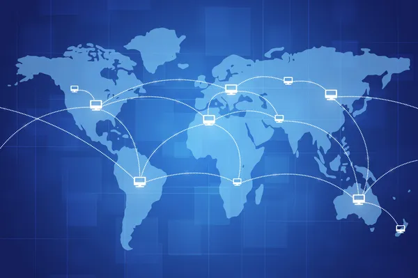 Weltweite Internetverbindungen — Stockfoto
