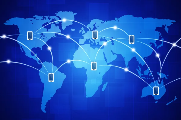 Globale mobiele verbindingen — Stockfoto