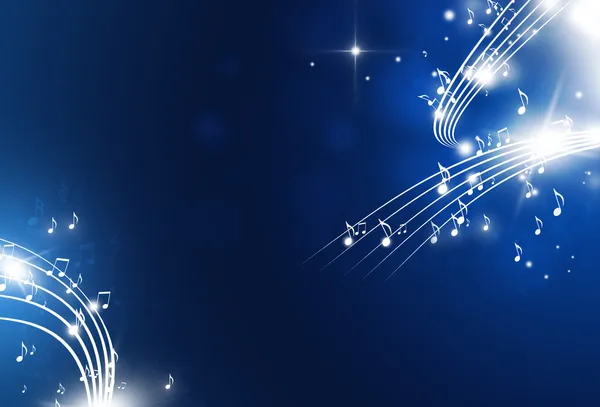 müzik Not mavi arka planı