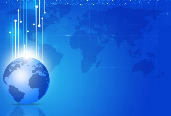 Global Business Blue Background — Stock Photo, Image