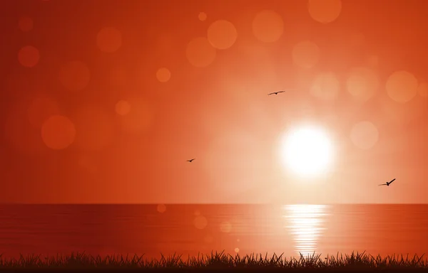 Ranní slunce na moři — Stock fotografie