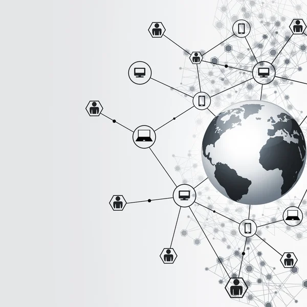 soyut küresel ağ bağlantıları