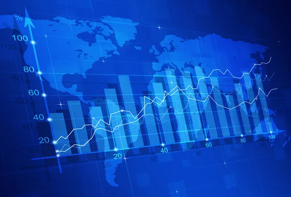 Akciový trh financí diagramu Stock Snímky