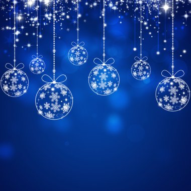 Xmas mavi arka plan