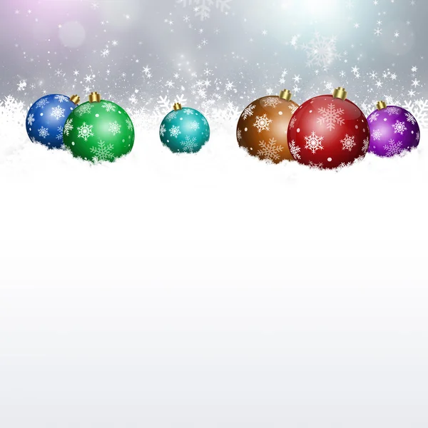 Holiday Balls on Snow — Stock Photo, Image