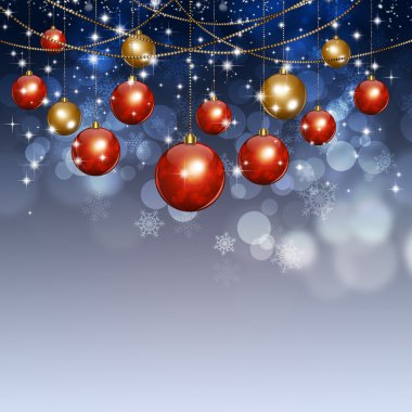 Holiday xmas topları kış arka plan