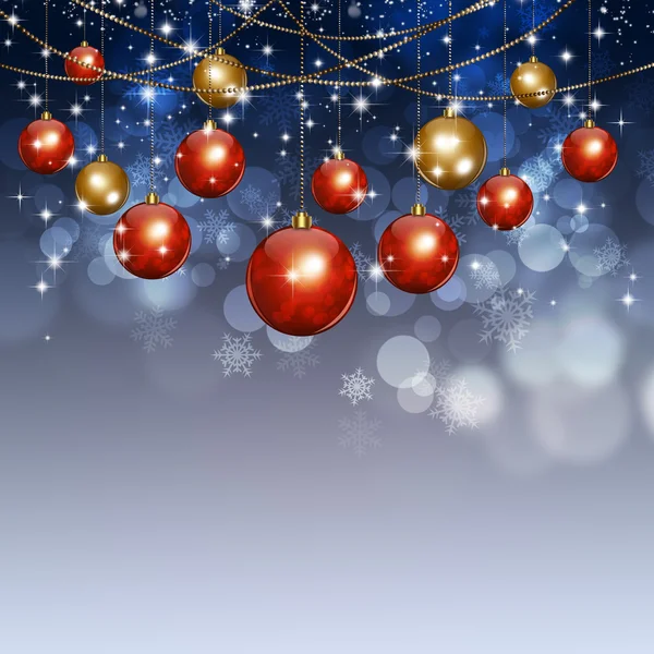 Holiday Xmas Balls Winter Background — Stock Photo, Image