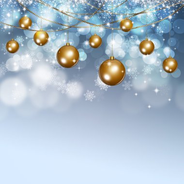 kış kar Noel topları arka plan