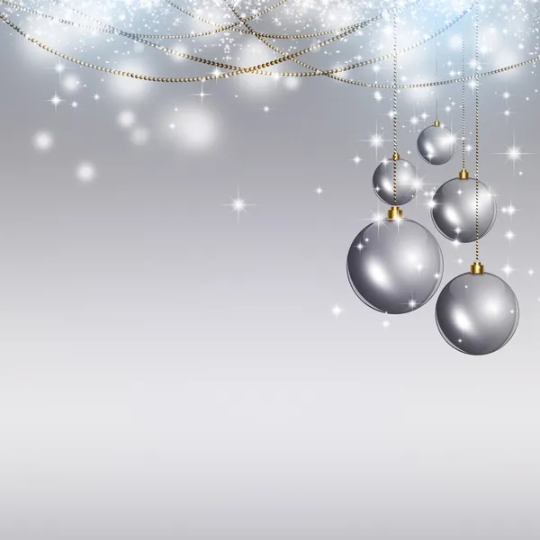 Silver Xmas Background — Stock Photo, Image