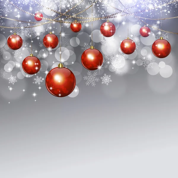 Palle rosse di Natale — Foto Stock