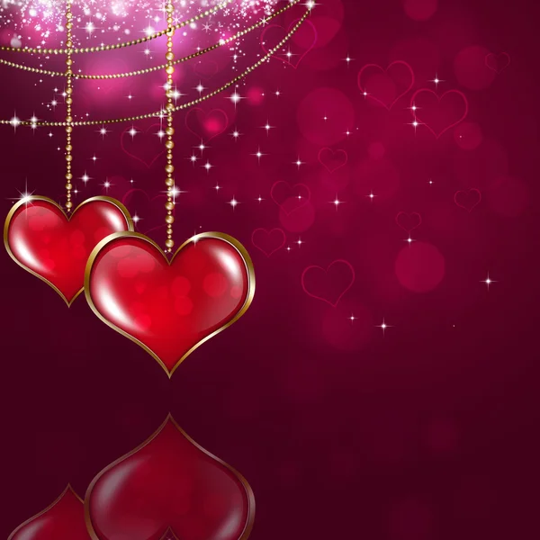 Valentine hjärtan på rosa bakgrund — Stockfoto