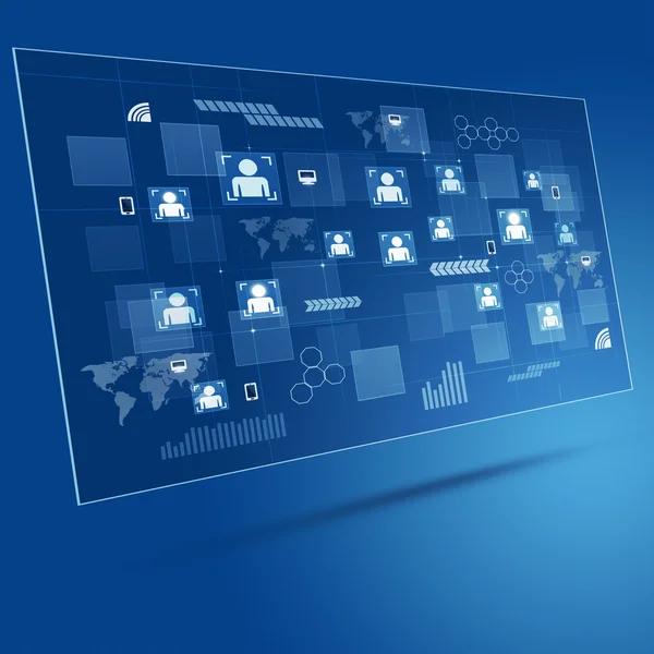 Concept technologique Blue Business Background — Photo