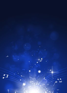 Klasik müzik mavi arka plan