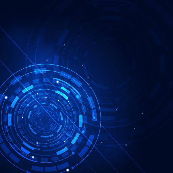 Abstracte cirkel technologie blauwe achtergrond — Stockfoto