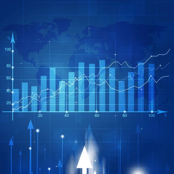 Diagramme de stock du marché des affaires — Photo