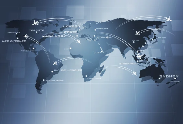 Global Aviation Business Background — Stock Photo, Image