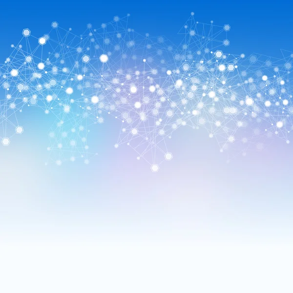 Bright Blue Network Background — Stock Photo, Image