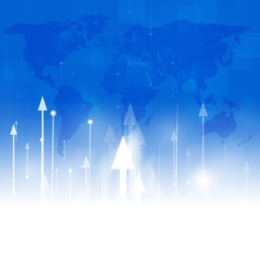 iş arka yukarı okları