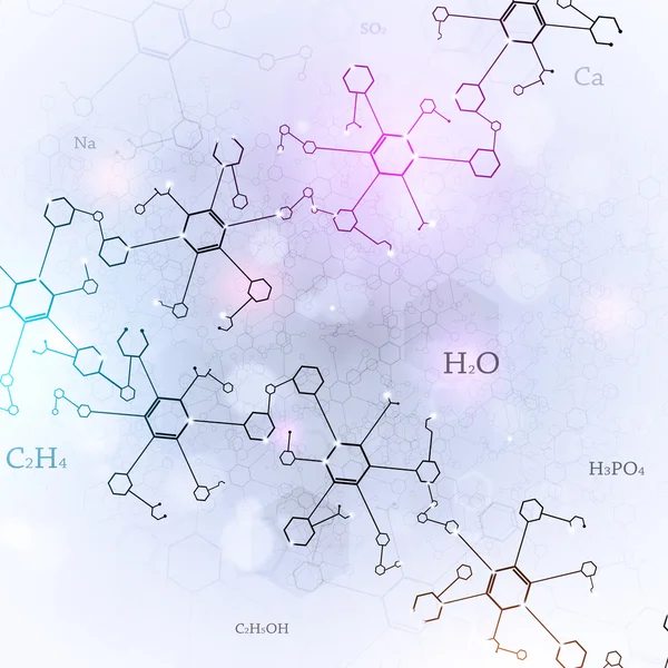 Chemical Abstract fundo branco — Fotografia de Stock