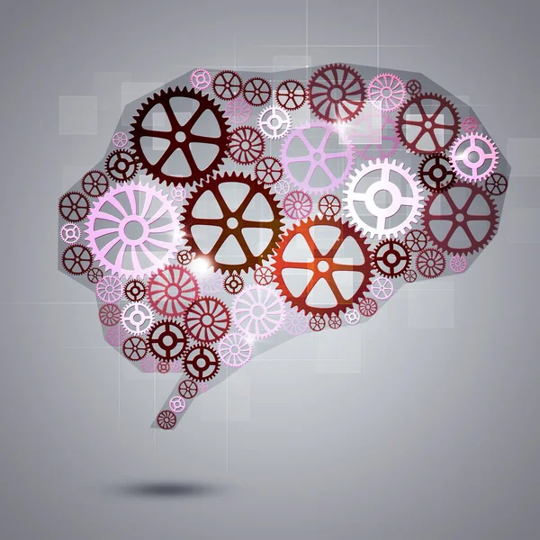 Human Brain Shape Gears Business Background — Stock Photo, Image