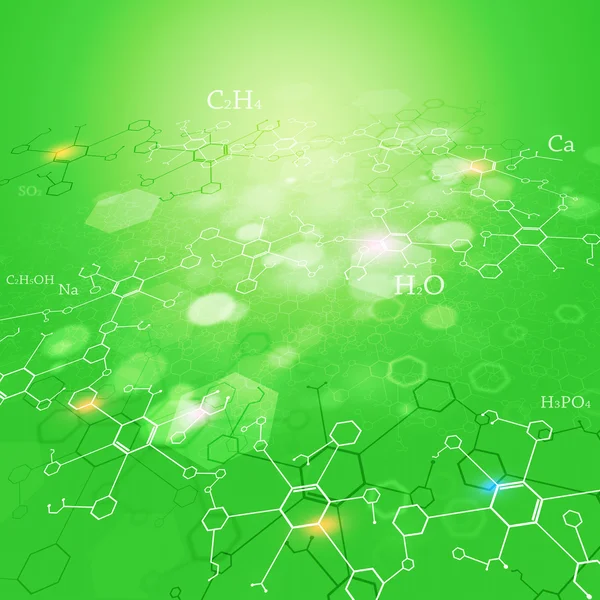 Abstract Scienza sfondo verde — Foto Stock