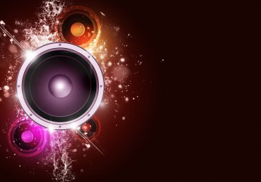 müzik parti kırmızı arka plan