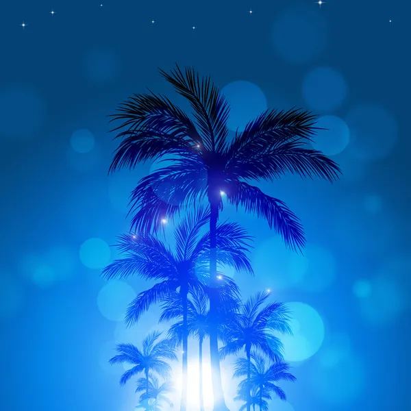 Letní tropické modré pozadí — Stock fotografie