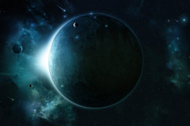 Uzay eclipse arka plan