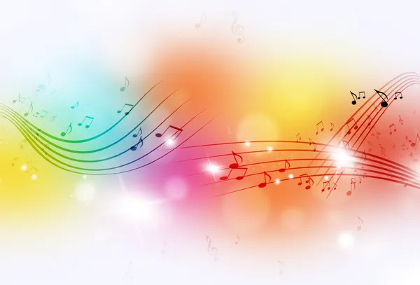 Music Notes Multicolor Background — Stock Photo, Image