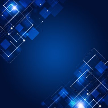 Özet bağlantıları mavi teknolojik altyapı