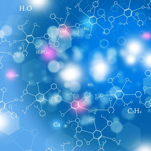 Abstrakte Chemie blauer Hintergrund — Stockfoto