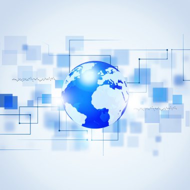 küresel bağlantıları mavi teknolojik altyapı