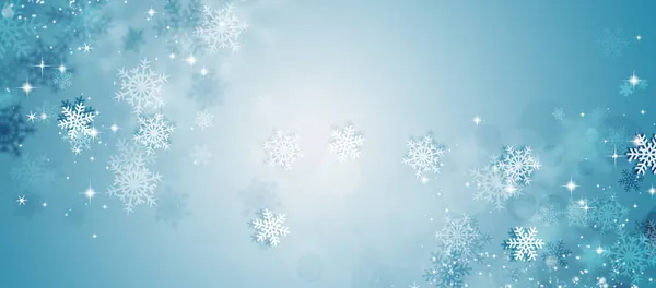 Bannière Hiver Bleu Neige Noël Temps Des Fêtes Noël — Photo