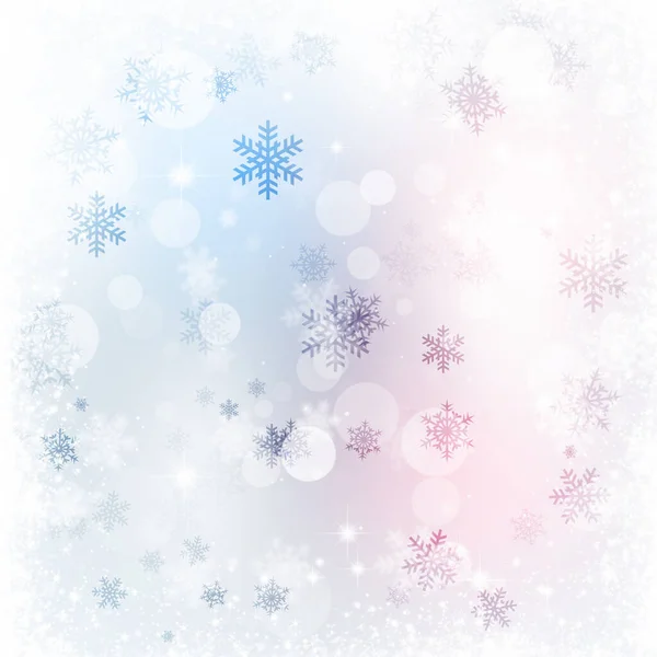 Vacanze Invernali Natale Capodanno Biglietto Auguri Con Neve Cade Segni — Foto Stock