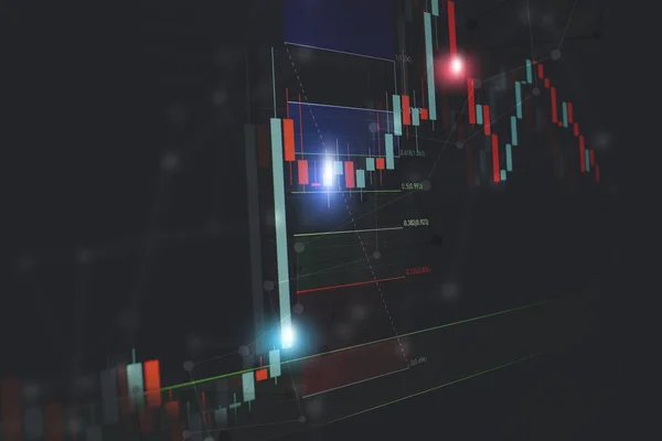 Gyertyák Térképpiacának Finanszírozása Digitális Pénzügyi Kereskedési Grafikon Háttere — Stock Fotó
