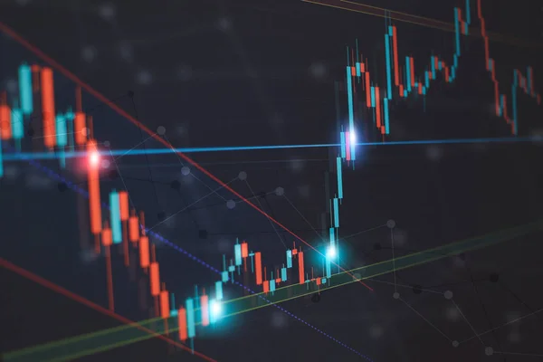 Breaking Testing Supply Zone Finance Market Trading Graph Background — Stock Fotó