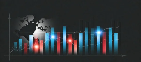 Entreprise Bourse Finance Bougies Indicateur Volume Profil Bannière — Photo