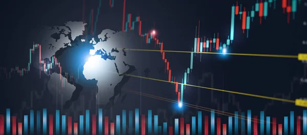 Finance Stock Currency Volume Profile Trading Banner — Stok fotoğraf