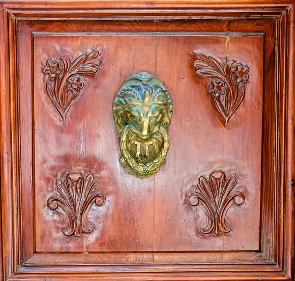 Door handle lion head — Stock Photo, Image