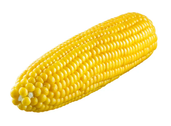 Kukurydziany na białym tle na białym tle. ze ścieżką przycinającą — Zdjęcie stockowe
