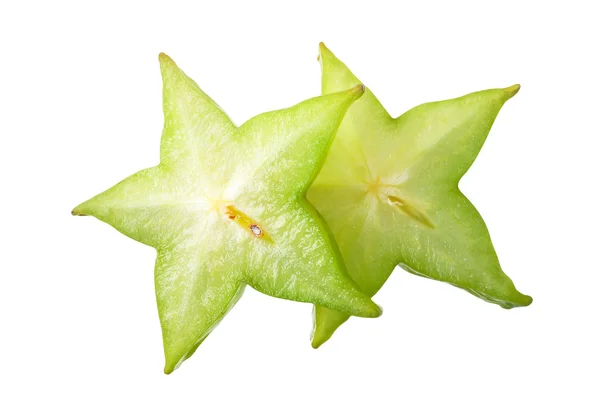 Carambola slice. With clipping path — Stock Photo, Image