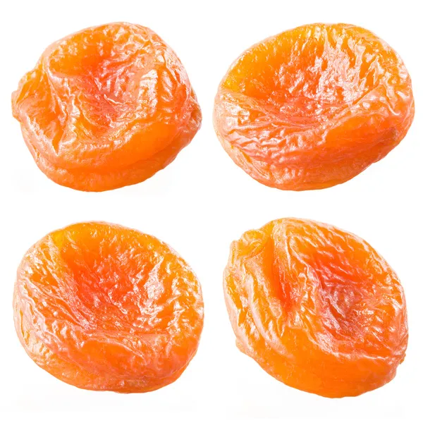 Dried apricots set isolated on white background. — Stock Photo, Image