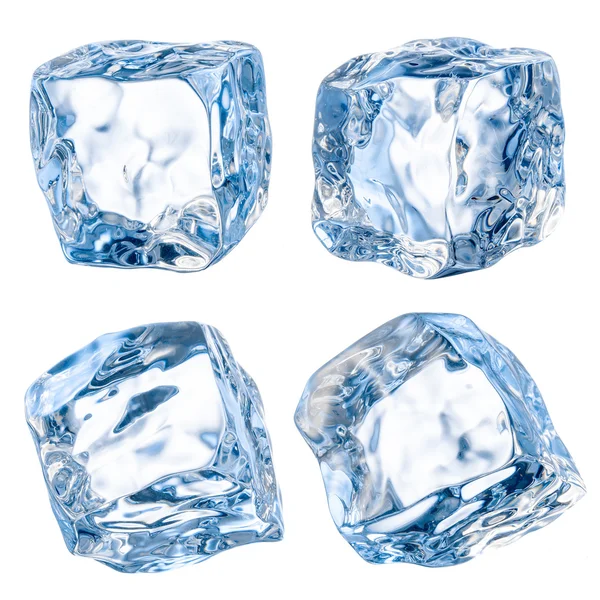 Cubes of ice on a white background. With clipping path — Stock Photo, Image