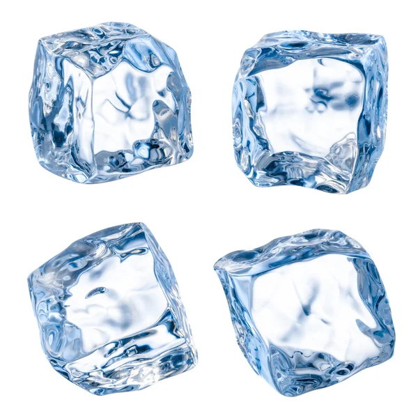Cubes of ice on a white background. With clipping path Stock Image